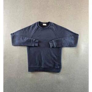 John Elliott French Terry Sweatshirt Mens 1 Small Navy Blue Raglan Crewneck USA